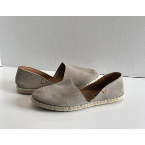 Verbenas Carmen Shoes Women's Size 9.5 Gray Suede Espadrille Comfort Flats Spain